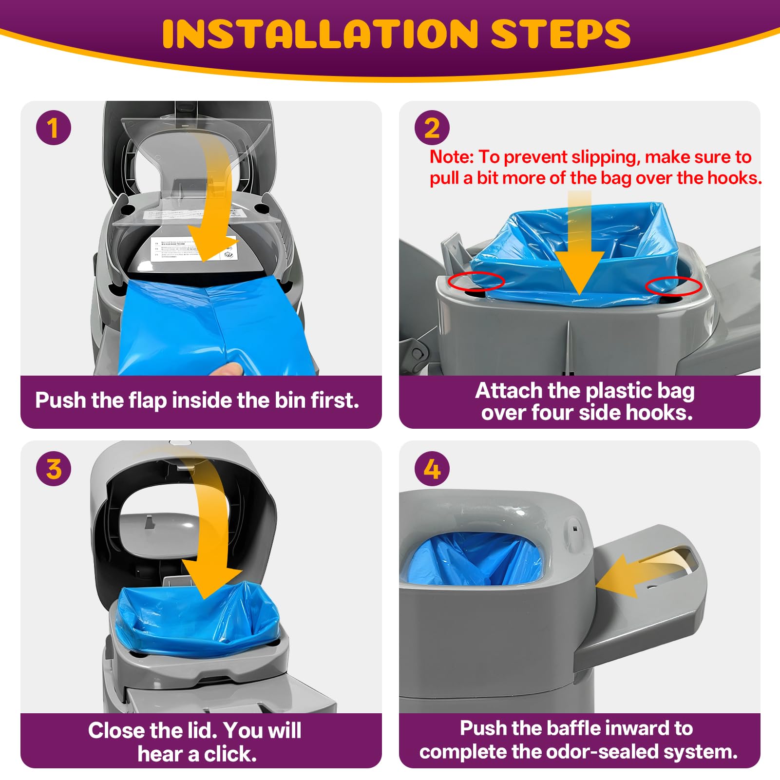 Godyoy cartouche insérée dans bac Genie Easy Roll pour installation facile