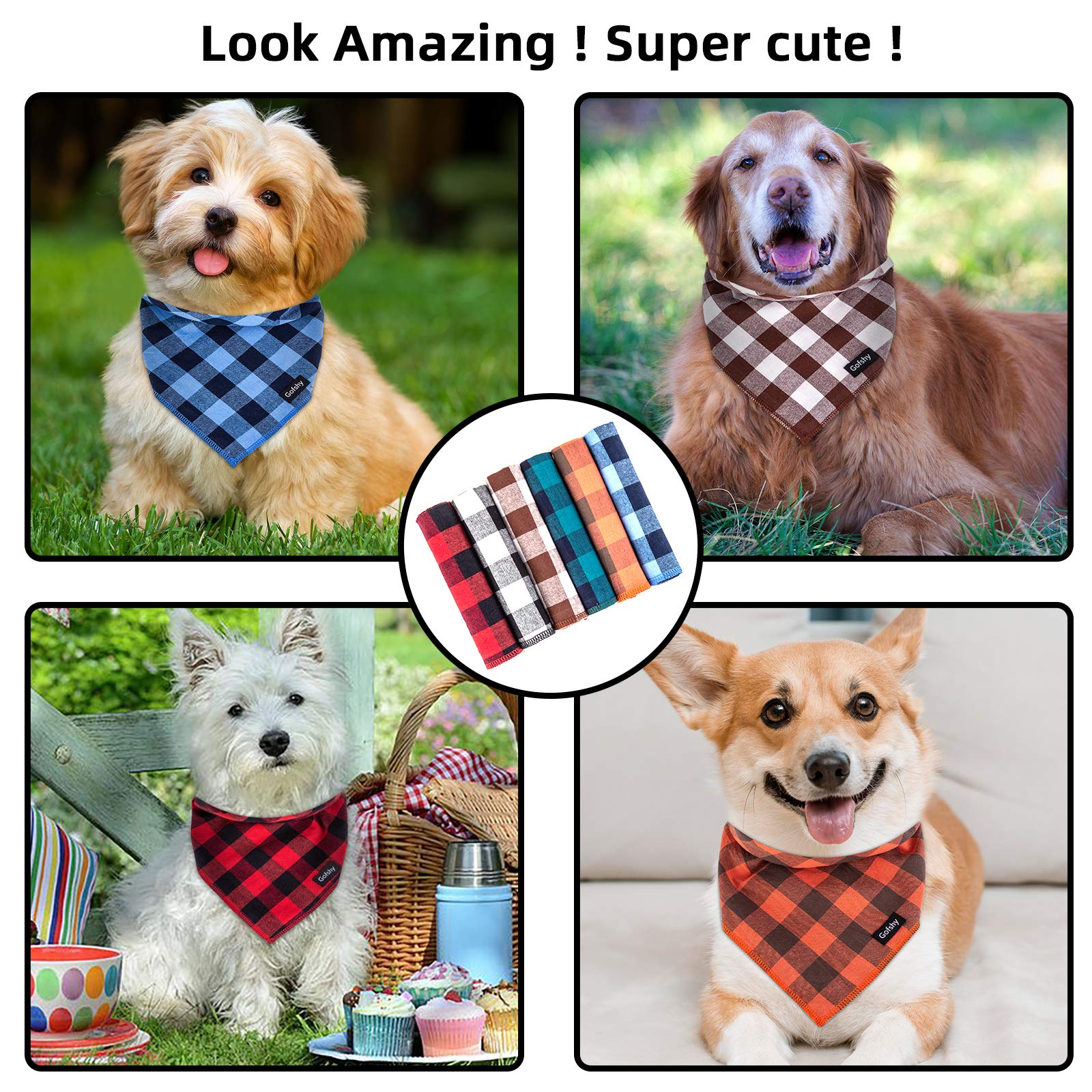 Gofshy bandana posé à côté d’un ruban pour comparaison de taille