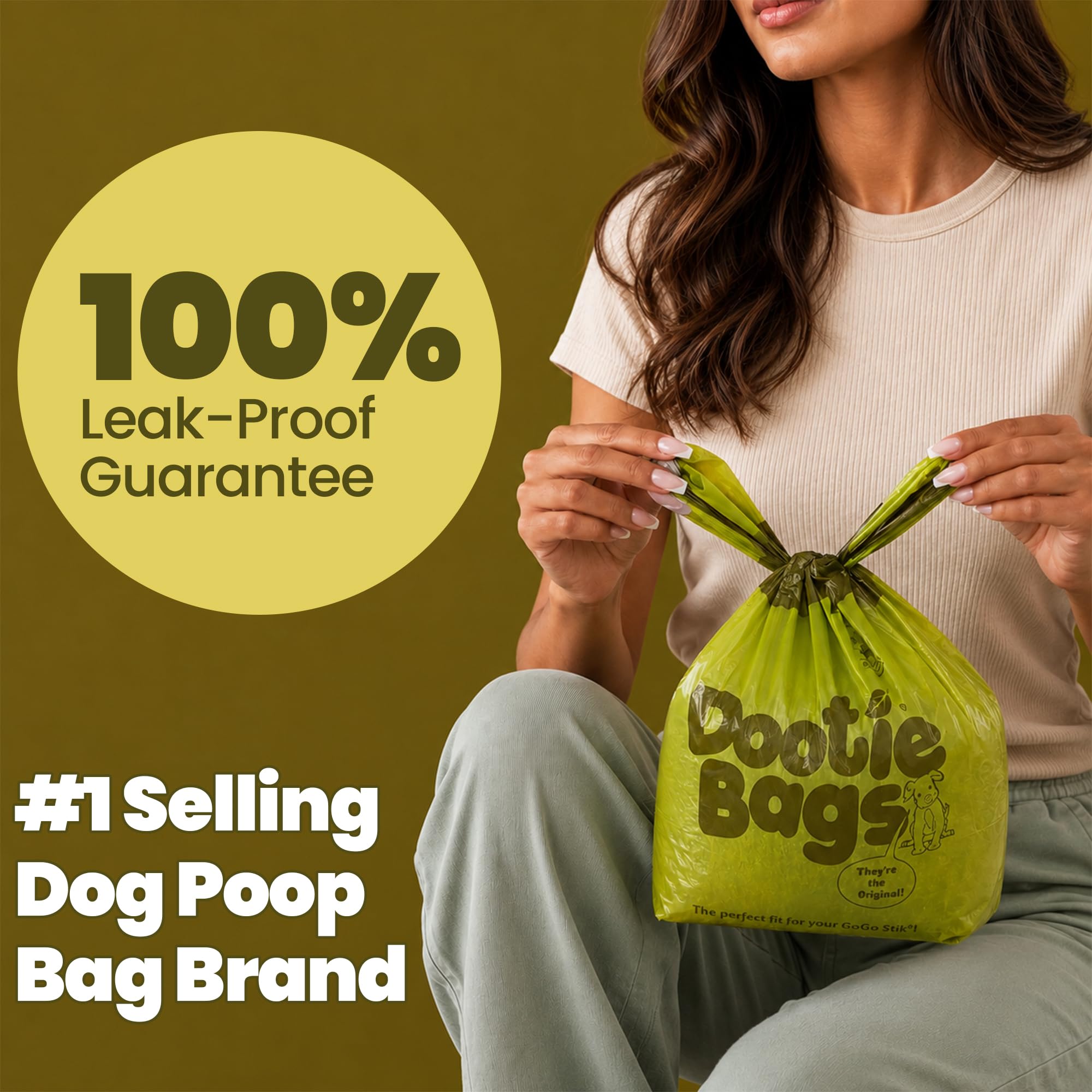 GoGo Stik sac s’adaptant à un scooper swivel bin pratique