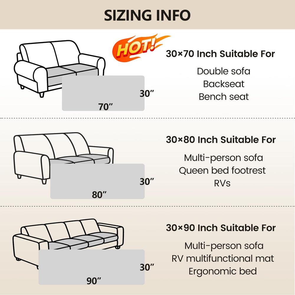 gogobunny comparaison taille avec coussin montrant couverture adaptée aux canapés