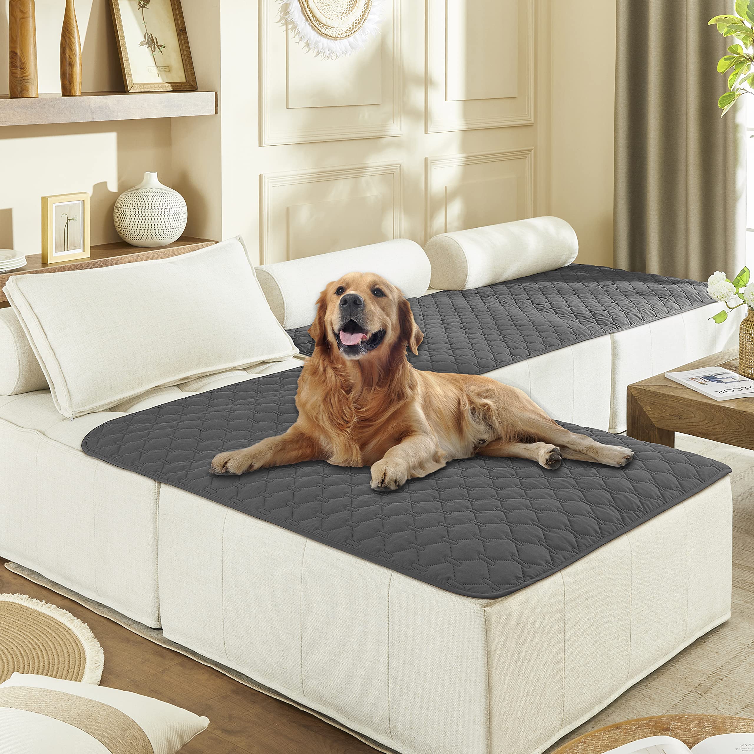 gogobunny couverture pliée montrant le motif plaid et design réversible