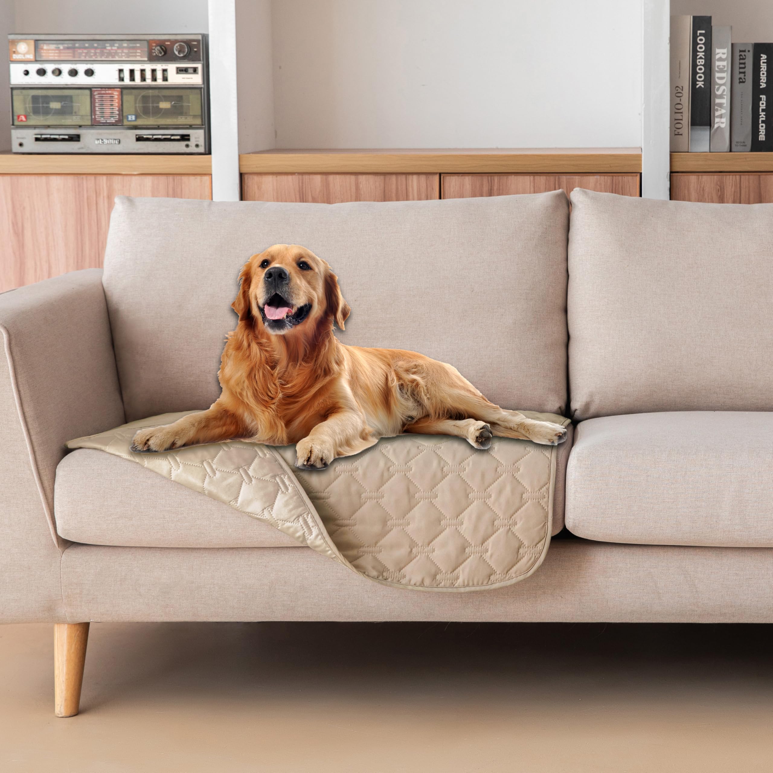 gogobunny housse face à motifs plaid protège fauteuil et cache salissures