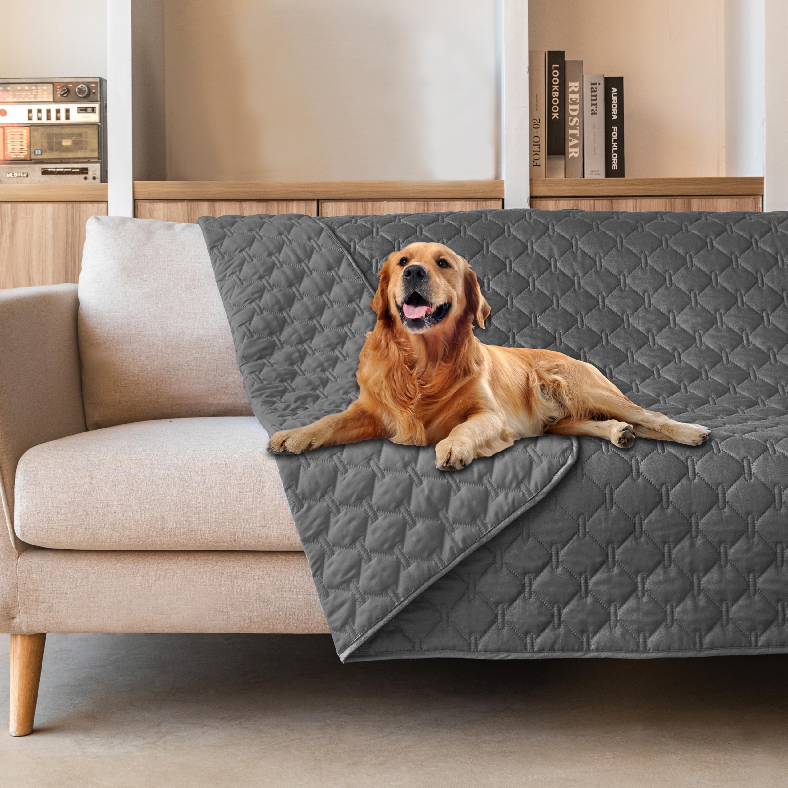 gogobunny face à motif réversible protège canapé et s’accorde au décor