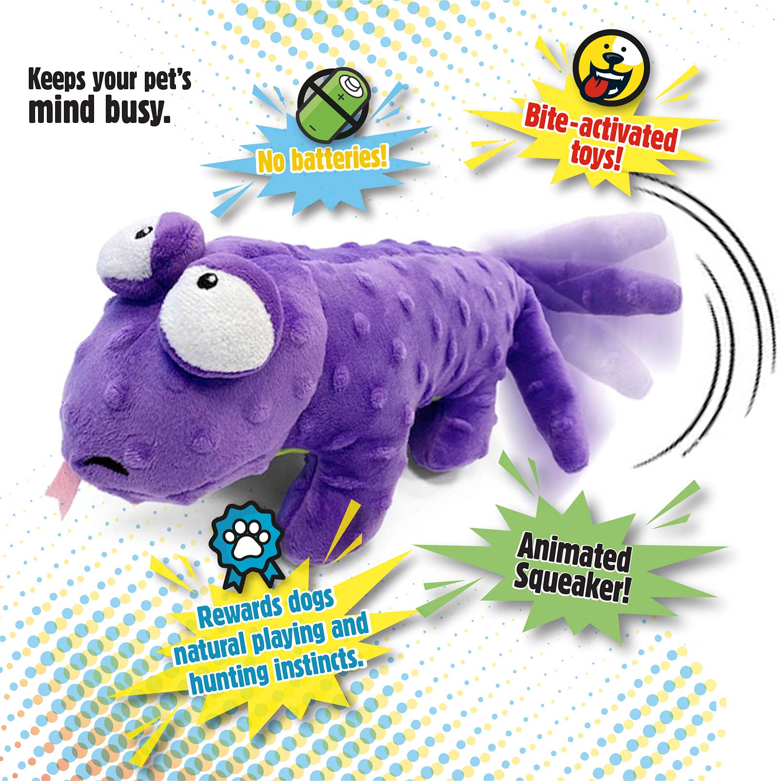 goDog vue interne du mécanisme bite-activated illustrant le mouvement sans pile