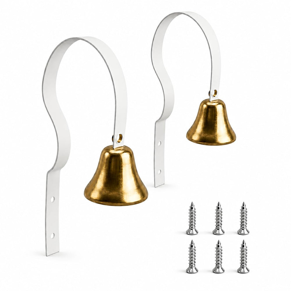 GoldTiger vue de face de l'ensemble de cloches fixé près d'une porte, signal clair