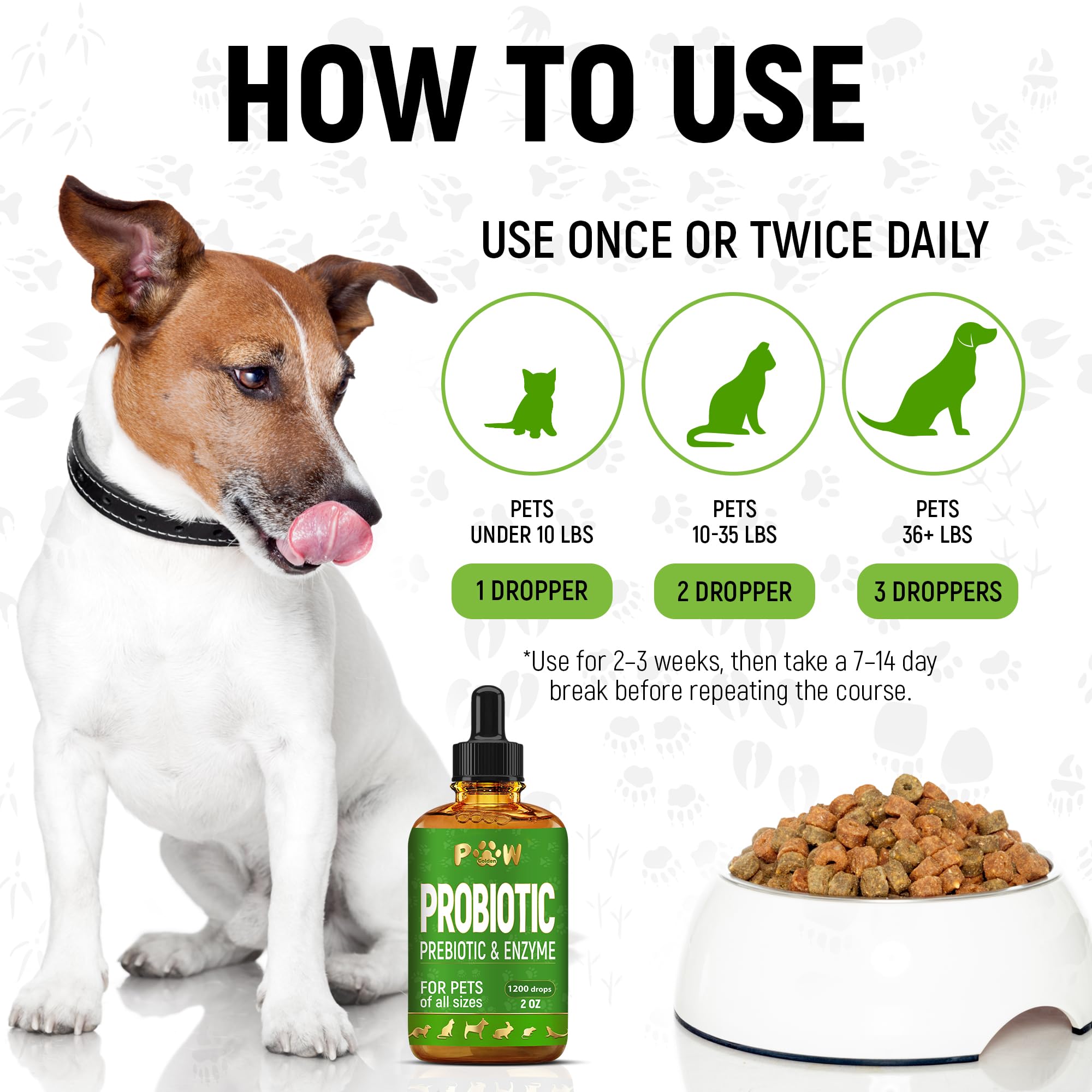 Golden Paw produit versé dans une coupelle démontrant préparation pratique