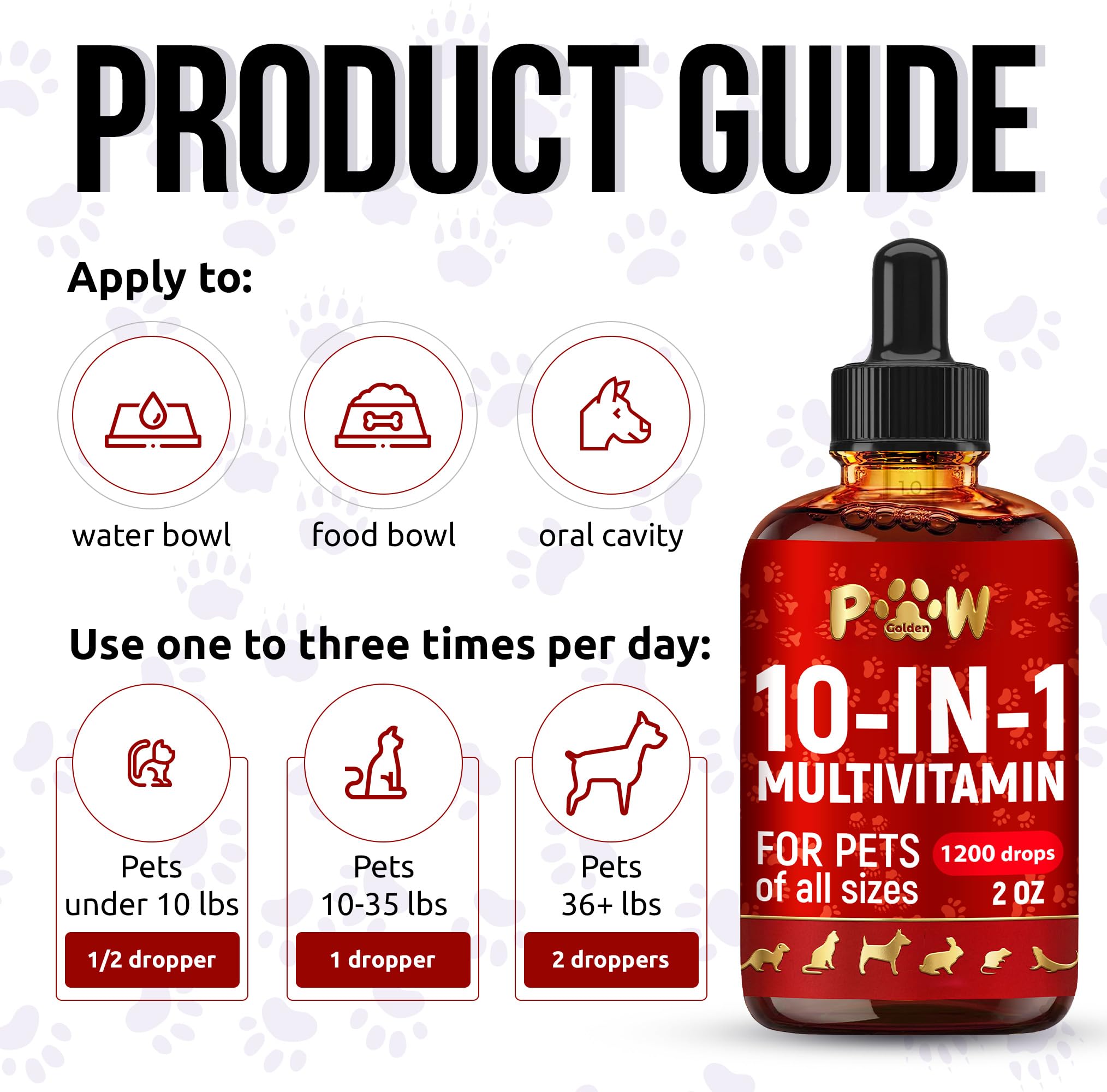 Golden Paw texture liquide proche montrant consistance facile à doser