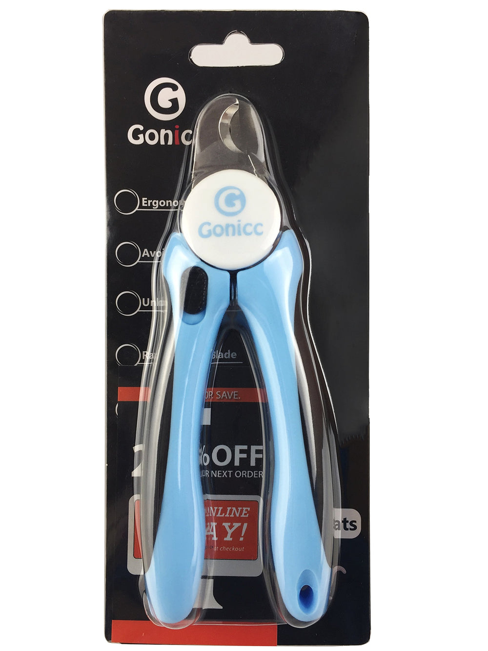 gonicc coupe-ongles utilisé sur chien pour coupe sûre et calme