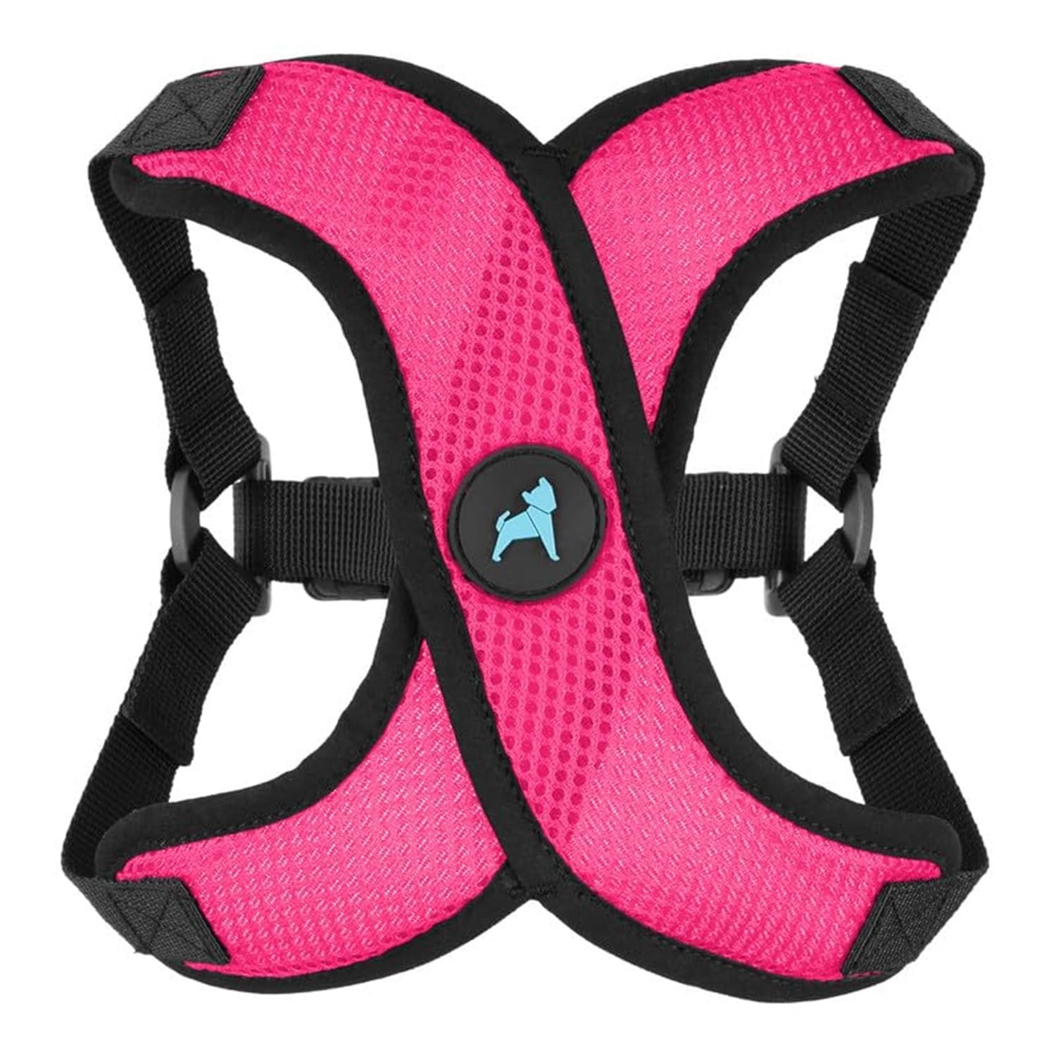 Gooby harnais vue avant flamingo pink pour confort et maintien