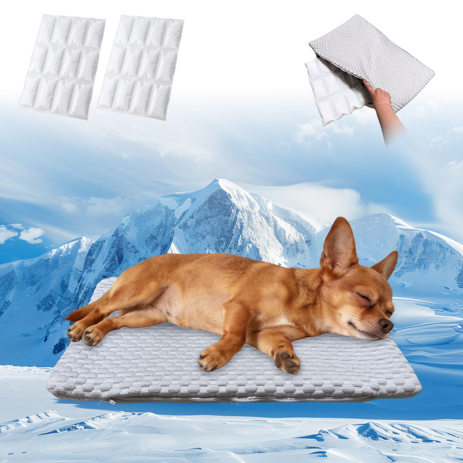 GooCare vue avant du tapis rafraîchissant montrant confort et design