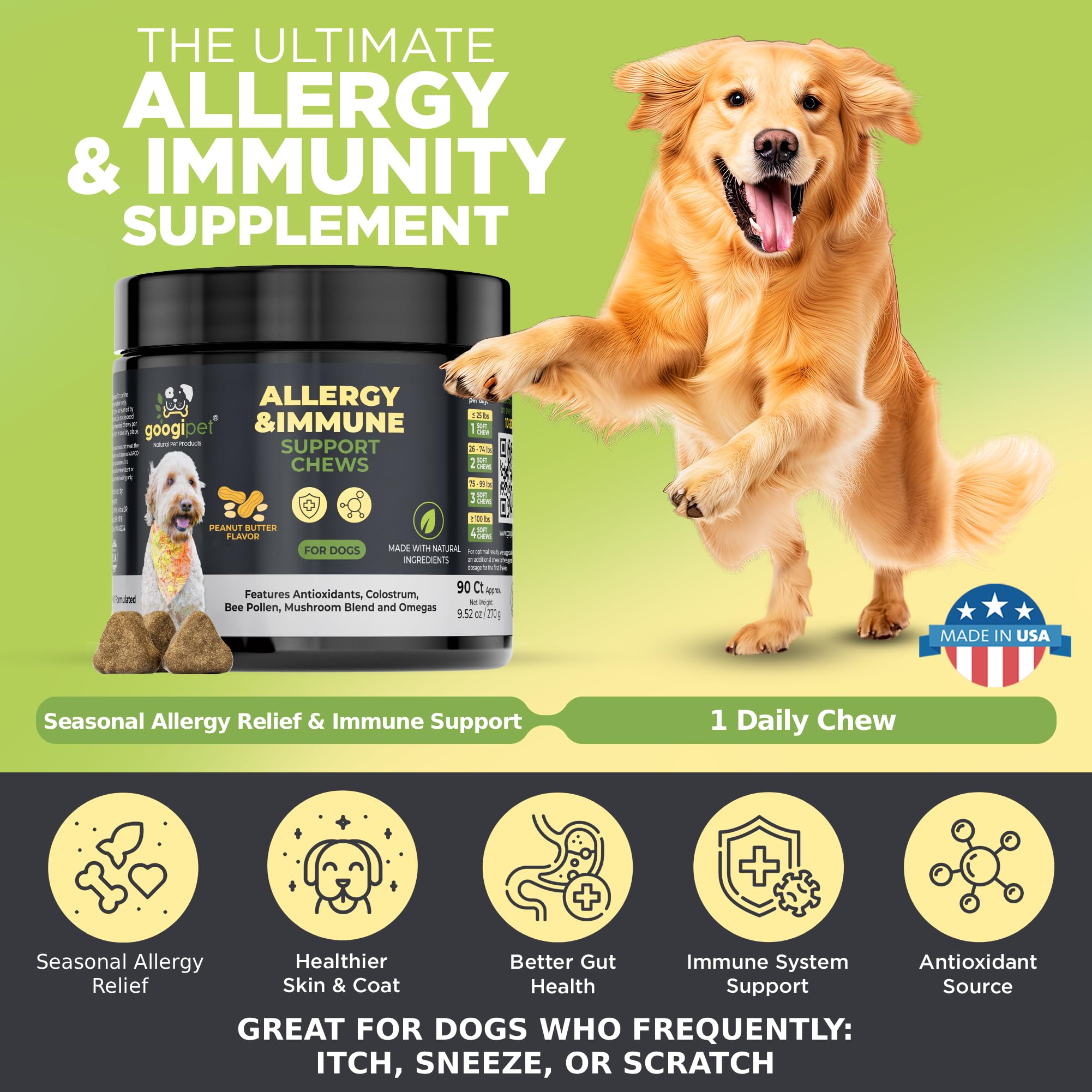 Googipet chew en main indiquant taille et facilité d'administration