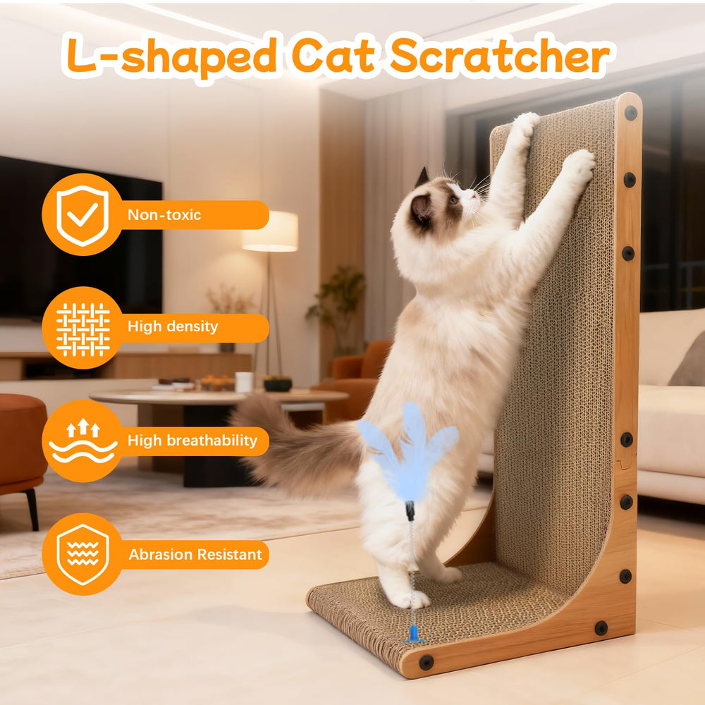 Goosheep boîte plate en carton utilisée par un chat pour griffer et se reposer confortablement
