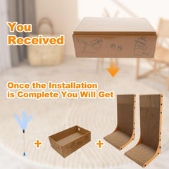 Goosheep gros plan carton ondulé haute densité pour durabilité et satisfaction du chat