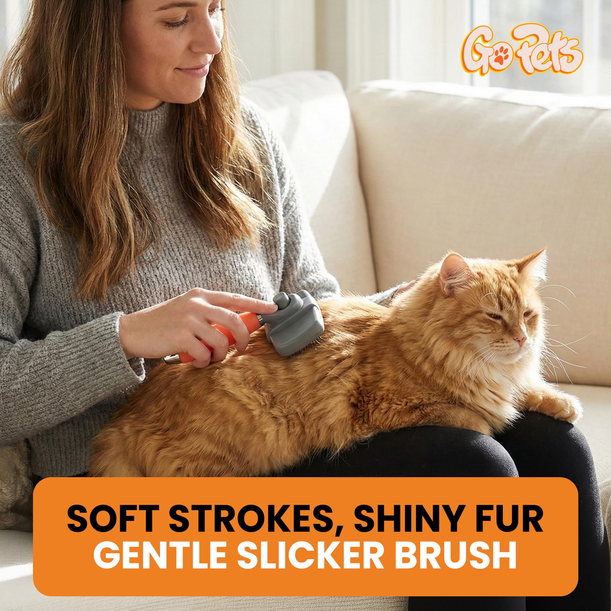 GoPets brosse utilisée sur chien démontrant réduction des nœuds