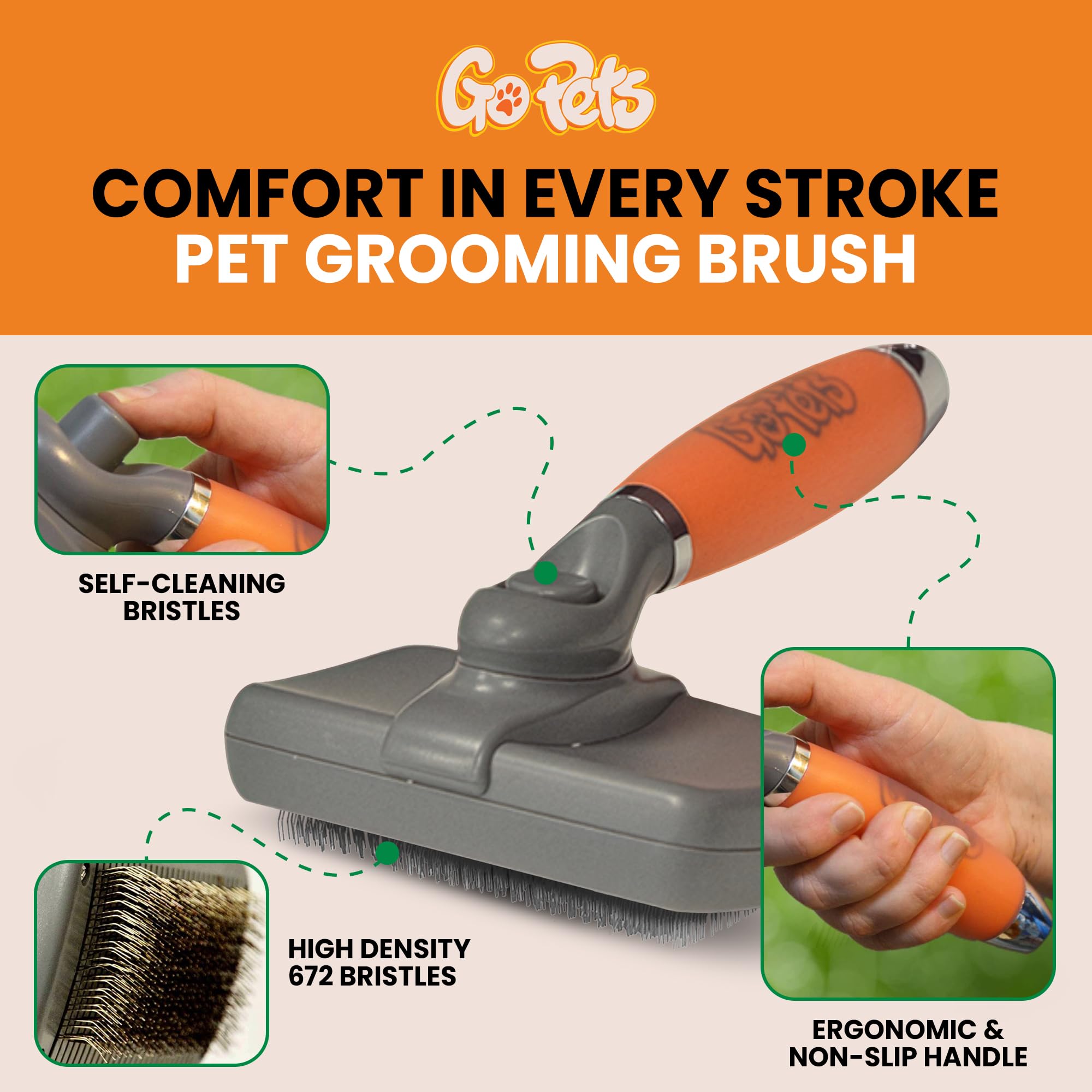 GoPets poignée ergonomique en silicone réduisant la fatigue