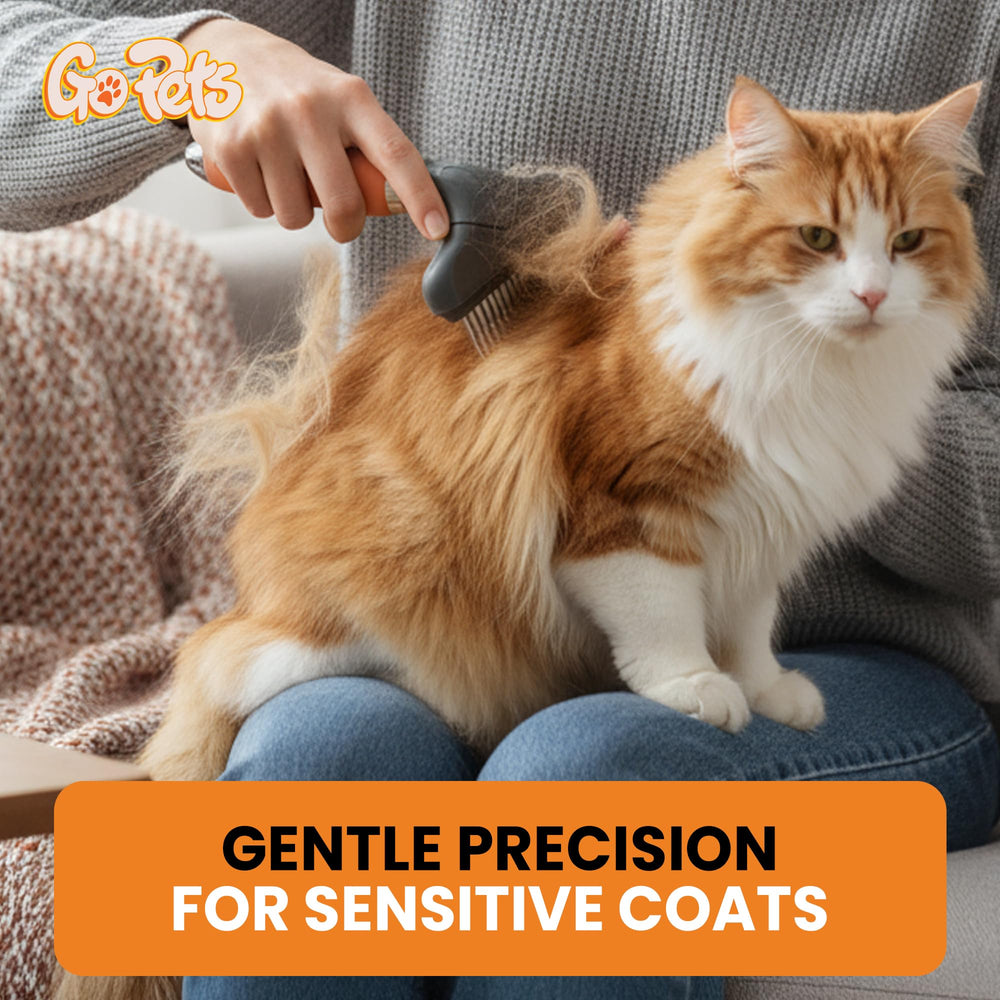 GoPets démêlant sur chat à poils longs pour pelage plus doux et maniable