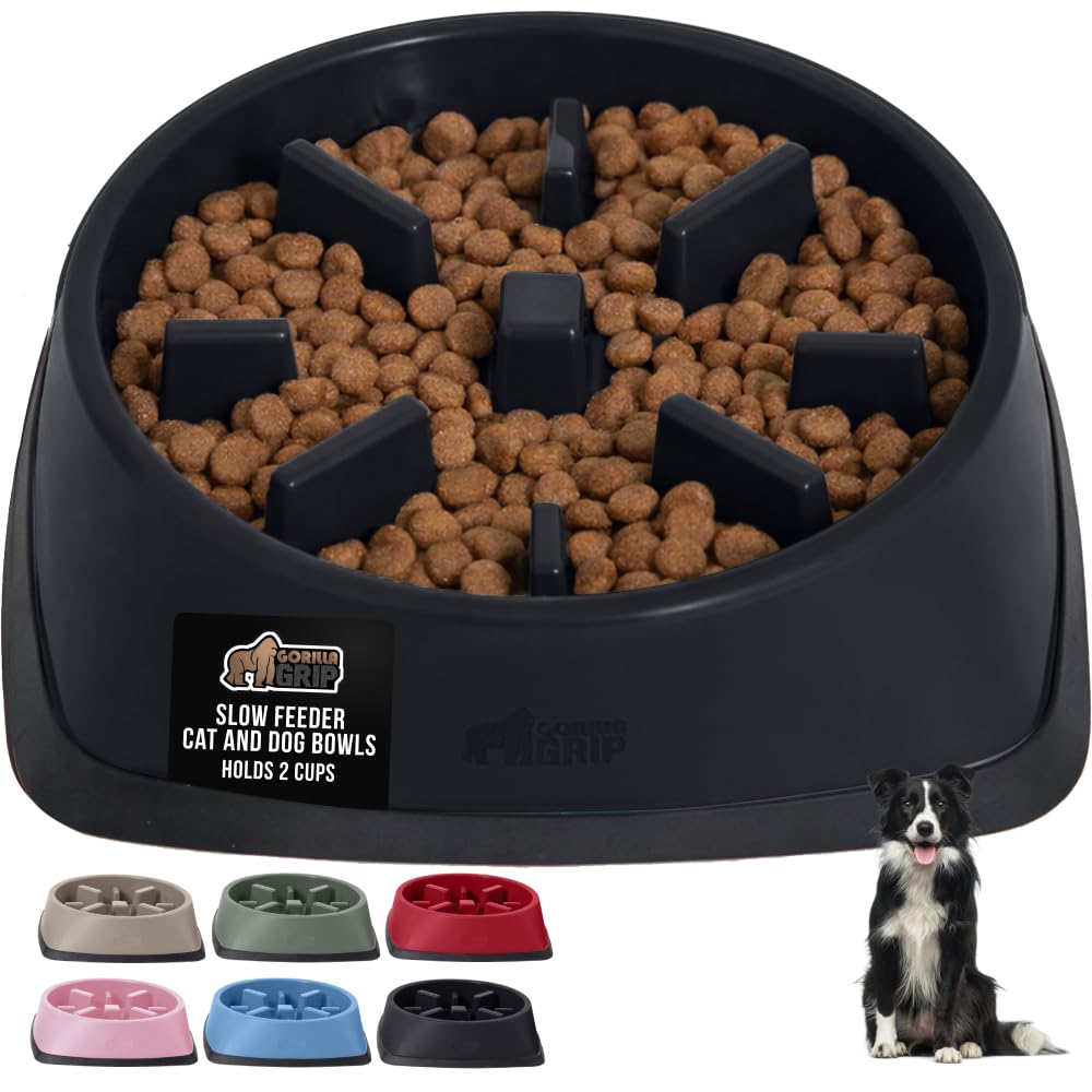 GORILLA GRIP bol face avant noir montrant la forme et l'emplacement des obstacles