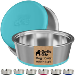 GORILLA GRIP bol turquoise en acier inoxydable, design résistant