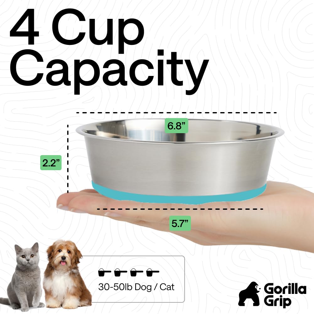 GORILLA GRIP bol en usage par chien, réduit glissements et bruit