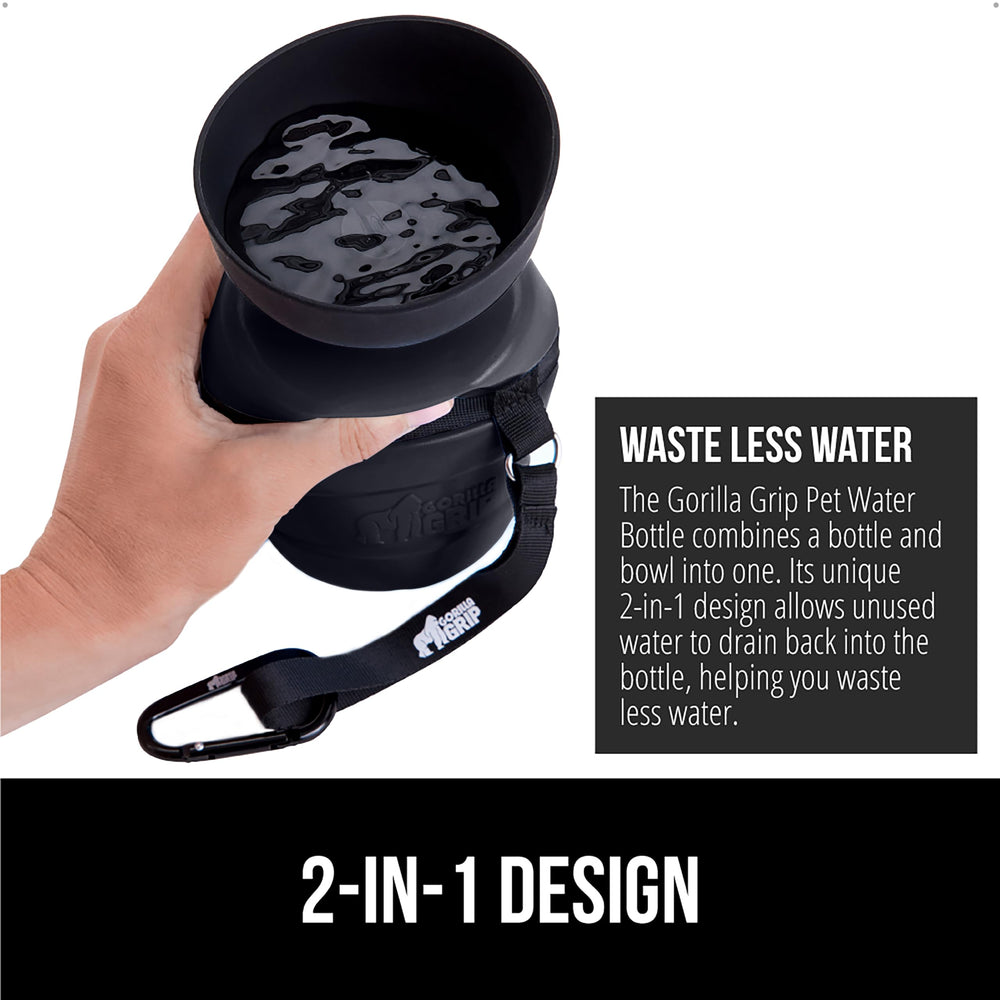 GORILLA GRIP bouteille tenue en main démontrant usage simple et ergonomique