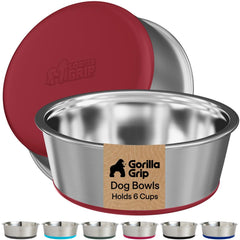 GORILLA GRIP gamelle avant montrant finition rouge et inox, durable et esthétique