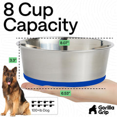 GORILLA GRIP lot de deux gamelles idéal nourriture et eau séparées