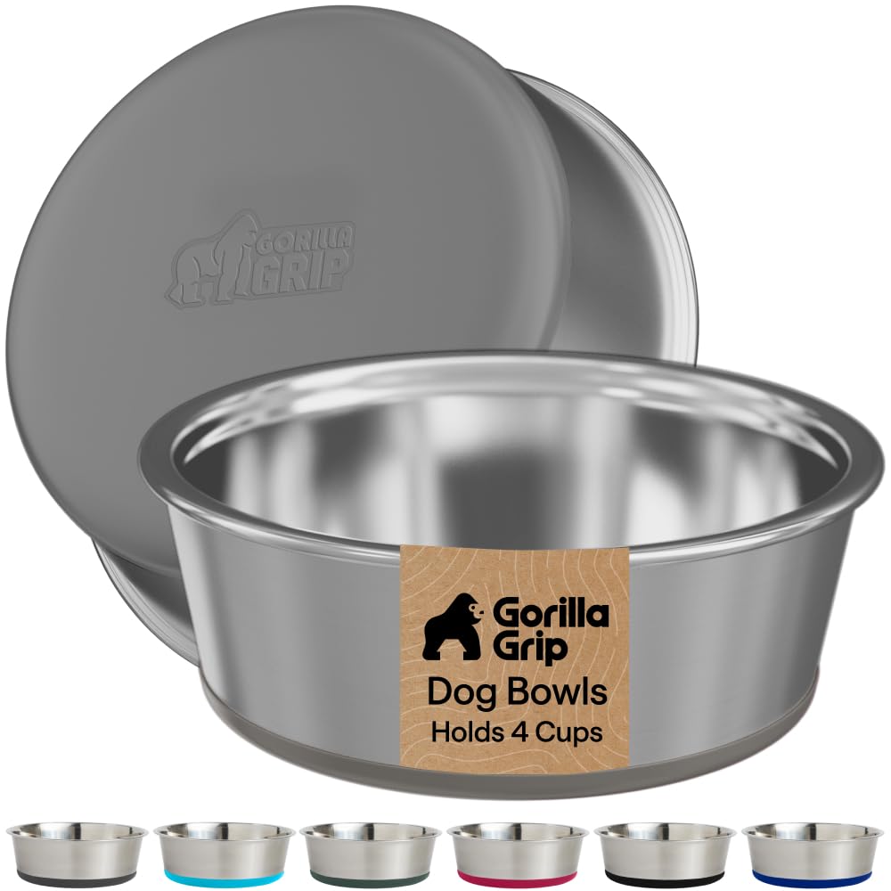 GORILLA GRIP gamelle face avant gris montrant robustesse et hygiène
