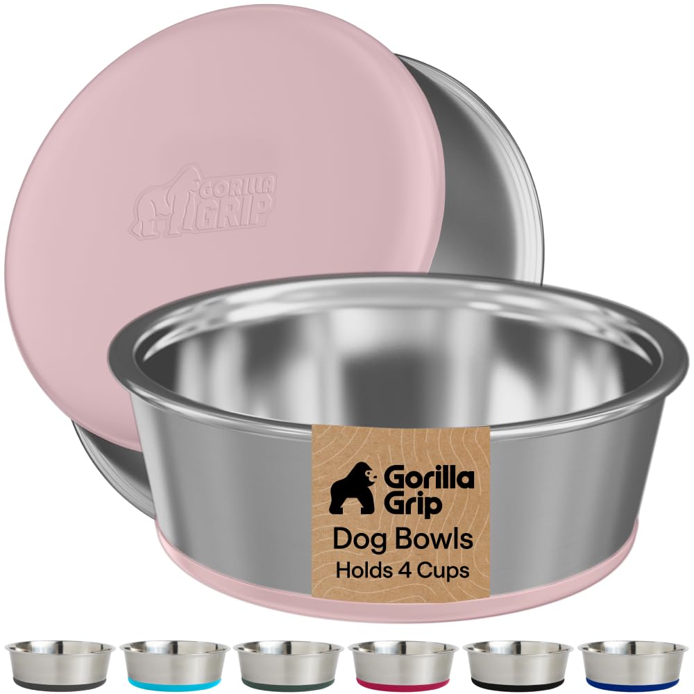 GORILLA GRIP gamelle face avant rose montrant design durable et propre