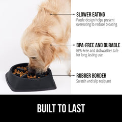 GORILLA GRIP gros plan du motif labyrinthe intérieur favorisant l'alimentation lente