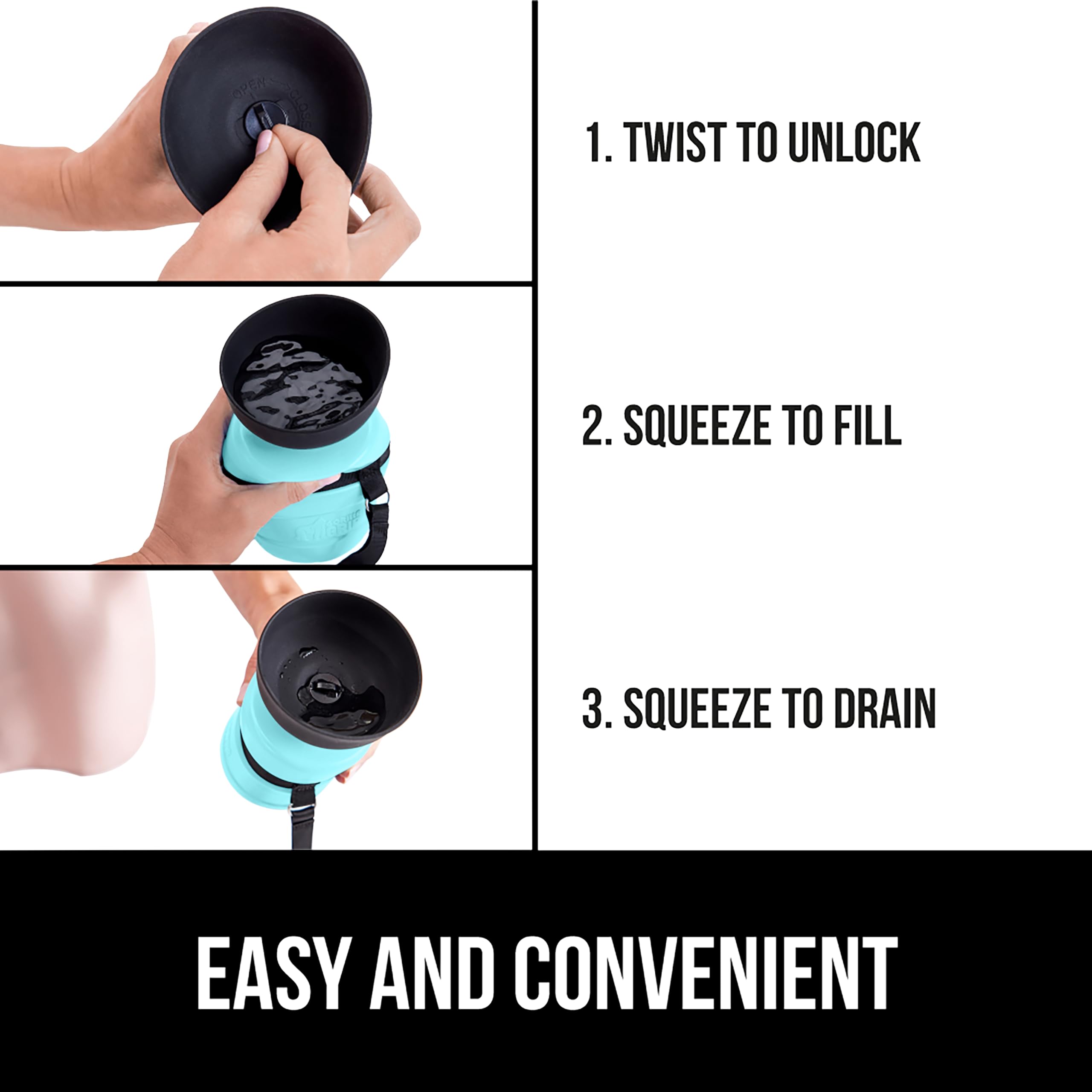GORILLA GRIP mousqueton accroché à la laisse pour port facile