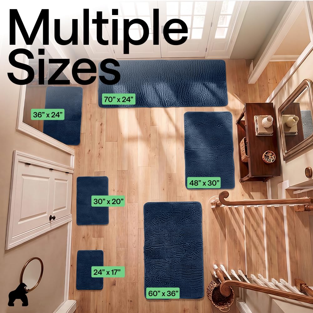 GORILLA GRIP gros plan chenille microfibre absorbe rapidement l'humidité