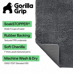 GORILLA GRIP gros plan chenille absorbante pour essuyer l'humidité