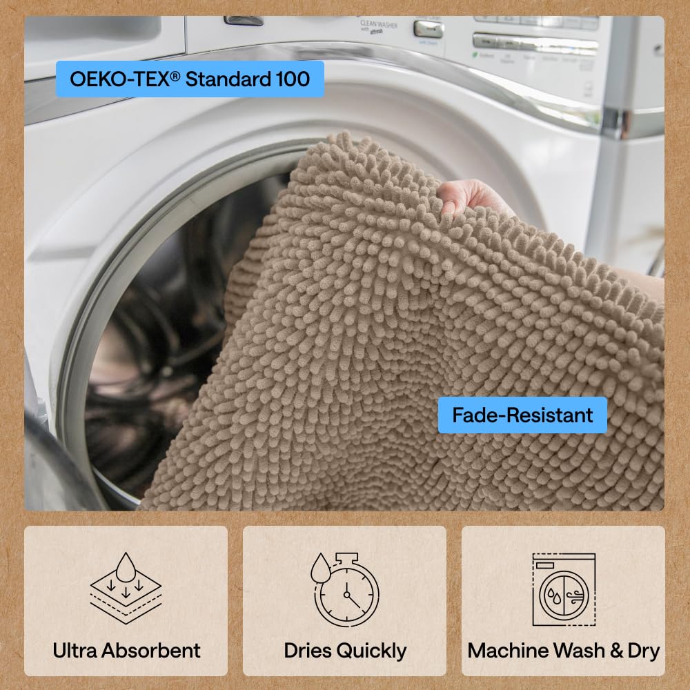 GORILLA GRIP tapis replié prêt pour lavage en machine nettoyage facile
