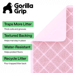 GORILLA GRIP gros plan coils texturés, retient les grains pour moins de salissures