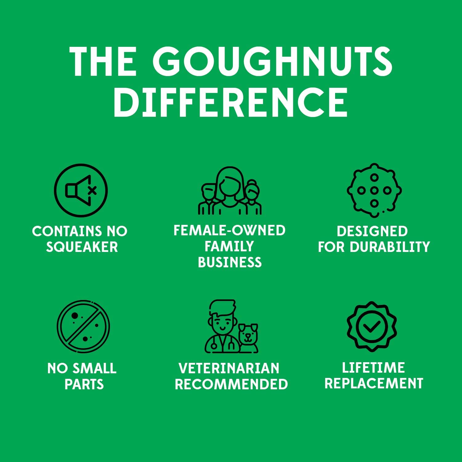 Goughnuts chien jouant au tir à la corde, renforce l’interaction sécurisée