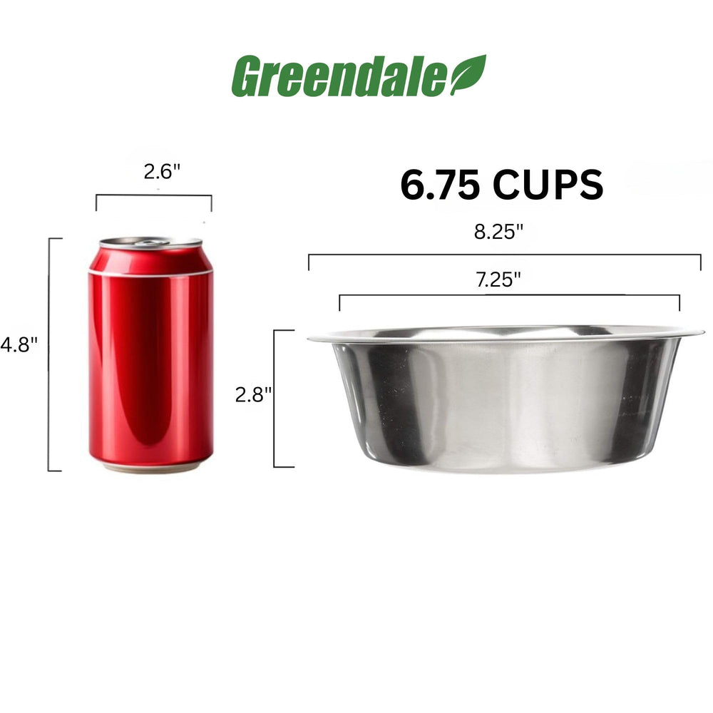 Greendale gamelle comparée à une main pour visualiser capacité 1,6 L