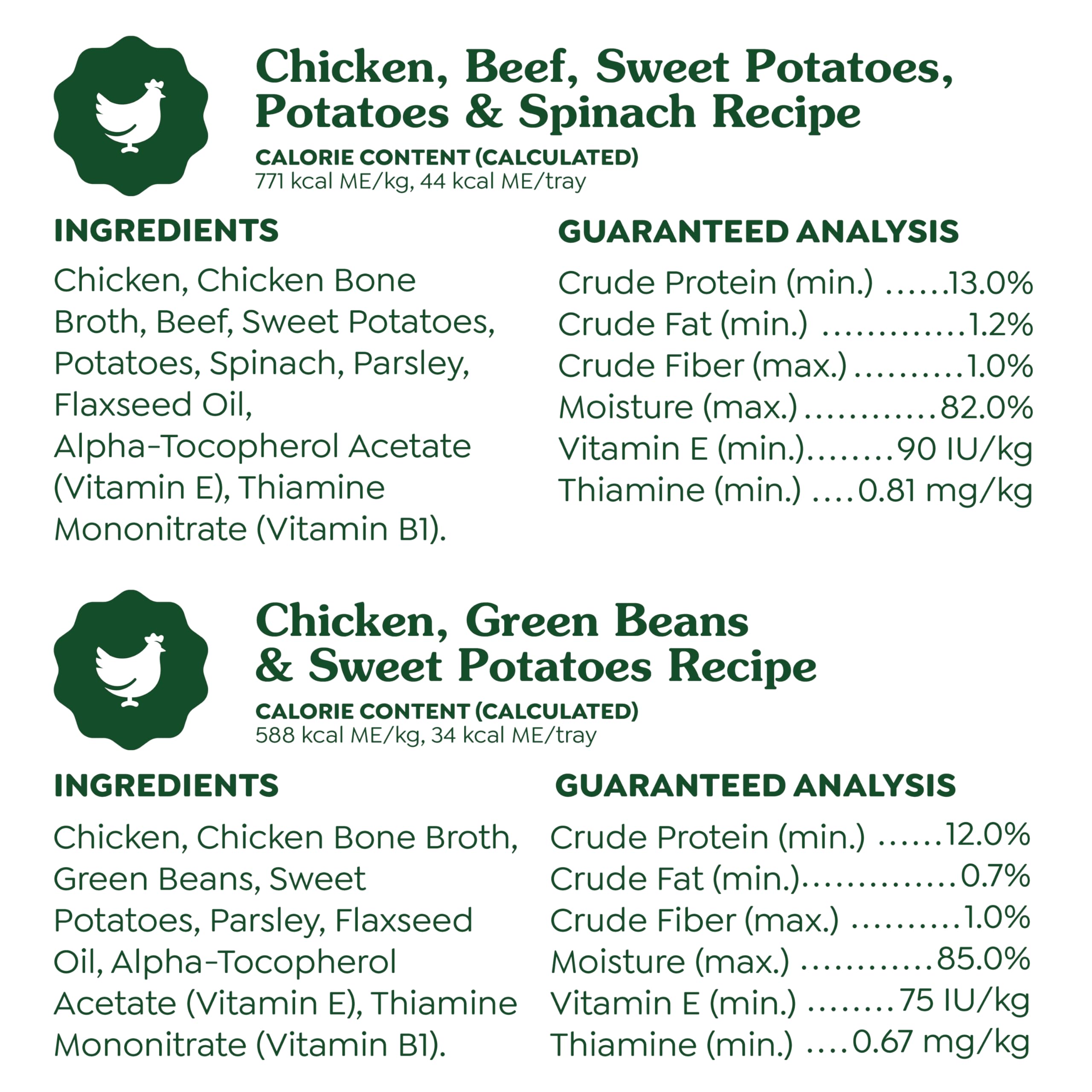 Greenies gros plan ingrédients de poulet naturels pour qualité