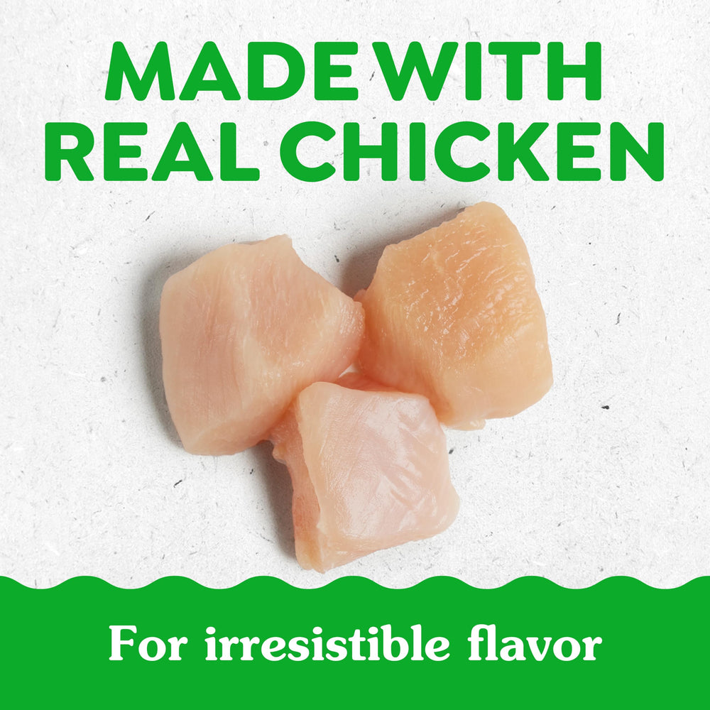 Greenies gros plan ingrédient poulet réel pour goût irrésistible