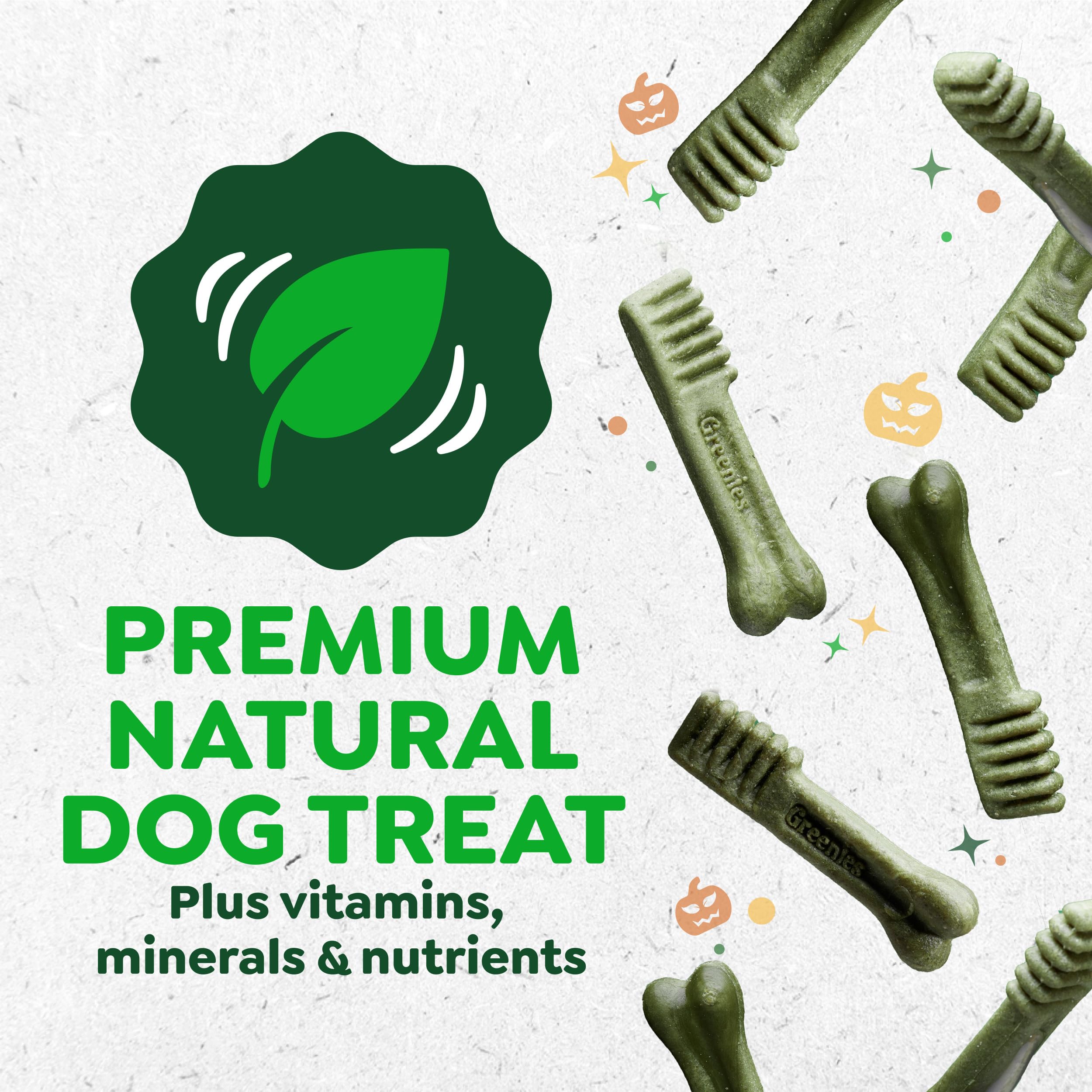 Ingrédients naturels Greenies affichés pour soutien en vitamines et minéraux