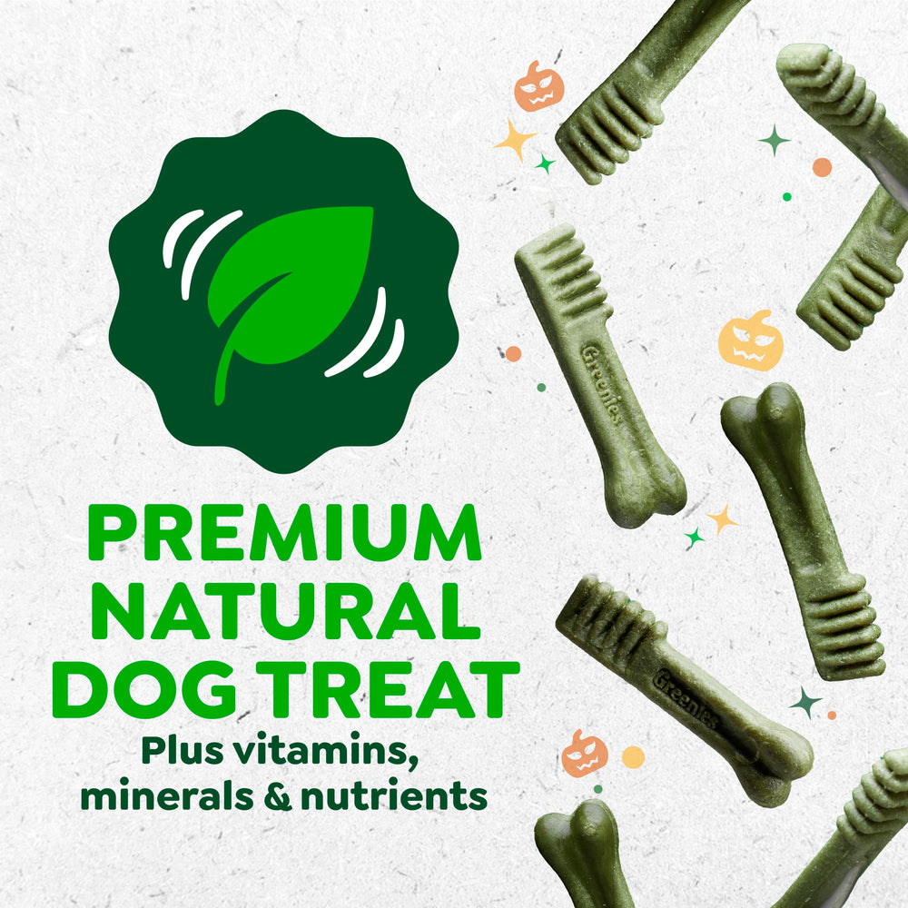 Ingrédients naturels Greenies affichés pour soutien en vitamines et minéraux