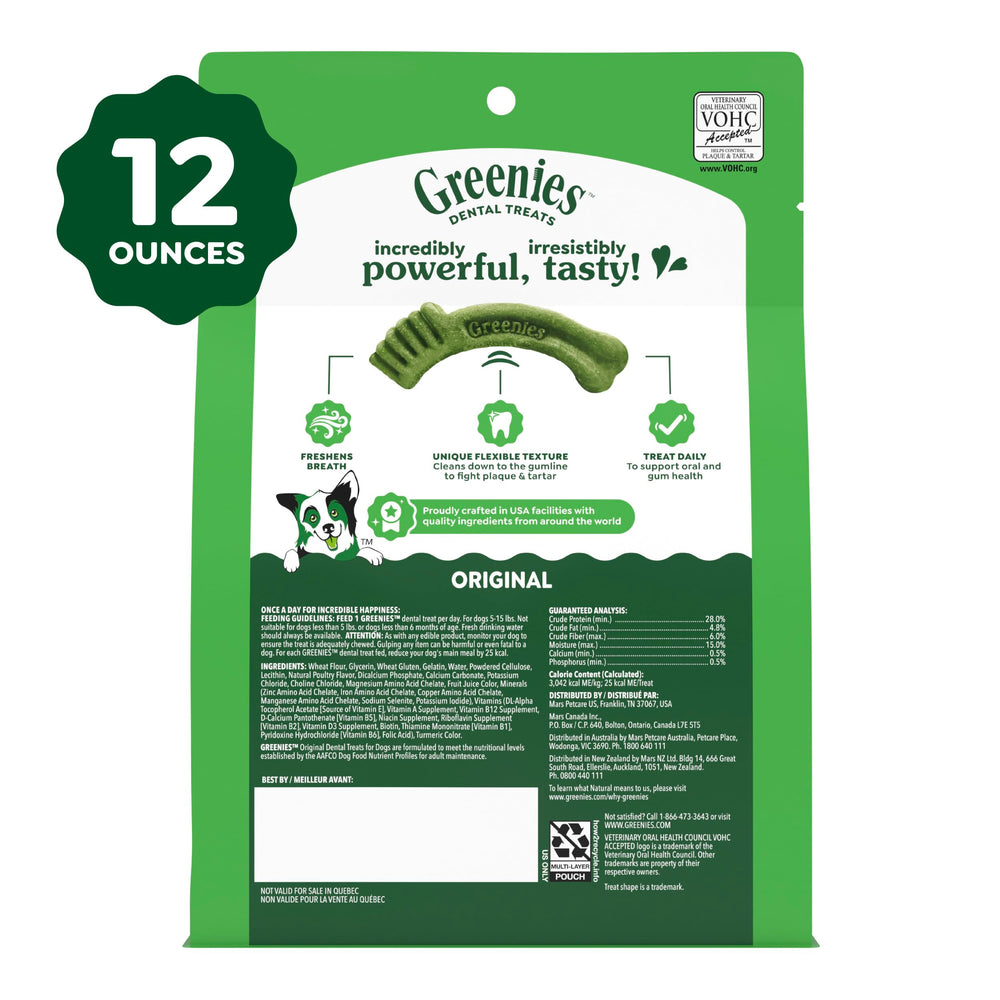 Greenies portion quotidienne posée sur table pour routine facile