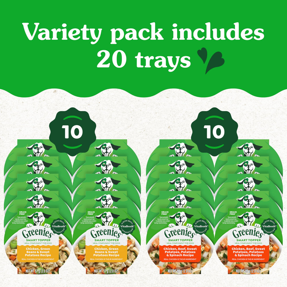 Greenies sachet ouvert 2 oz révélant sauce riche et appétence