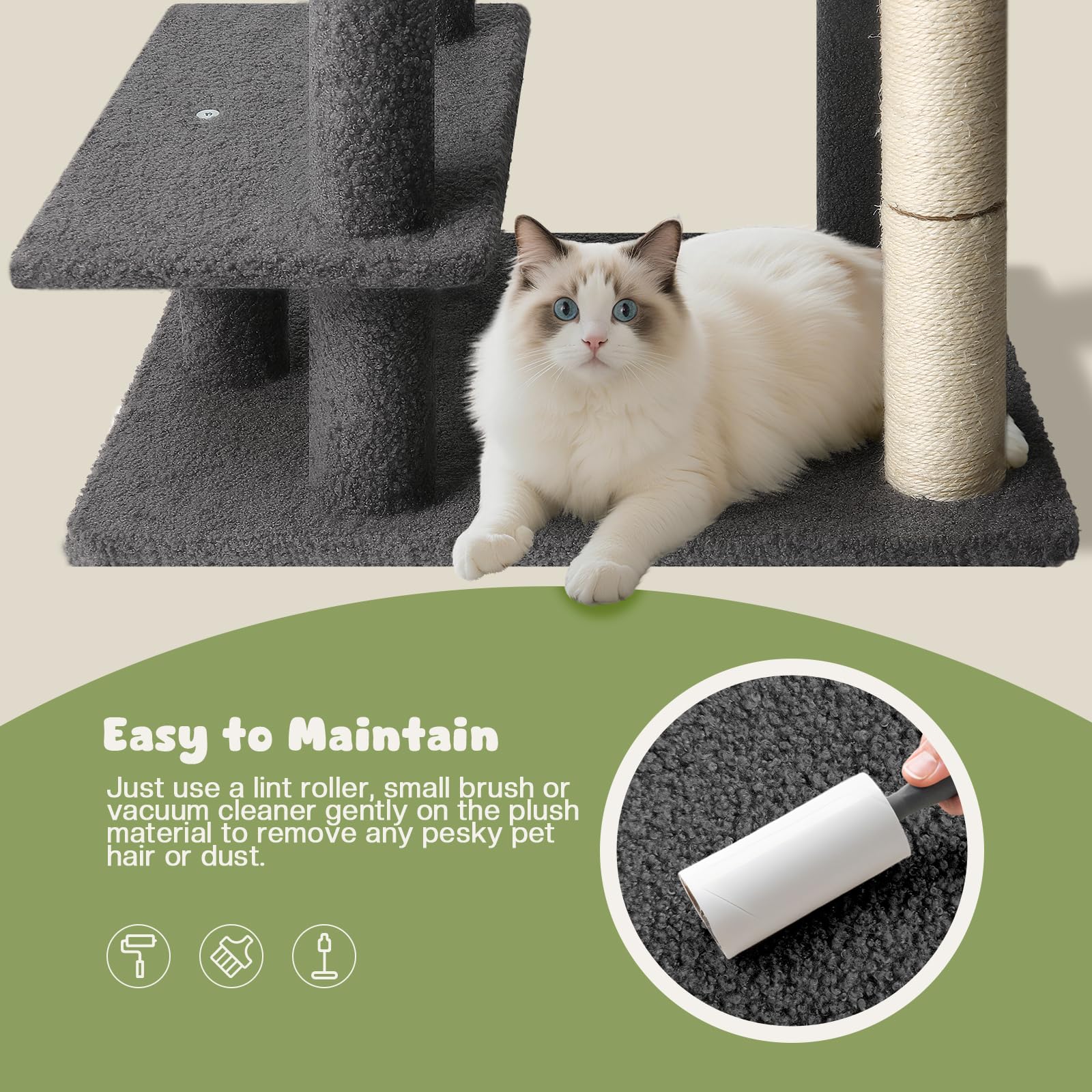 GreenPetopia boule en peluche et griffoirs pour jeu et stimulation