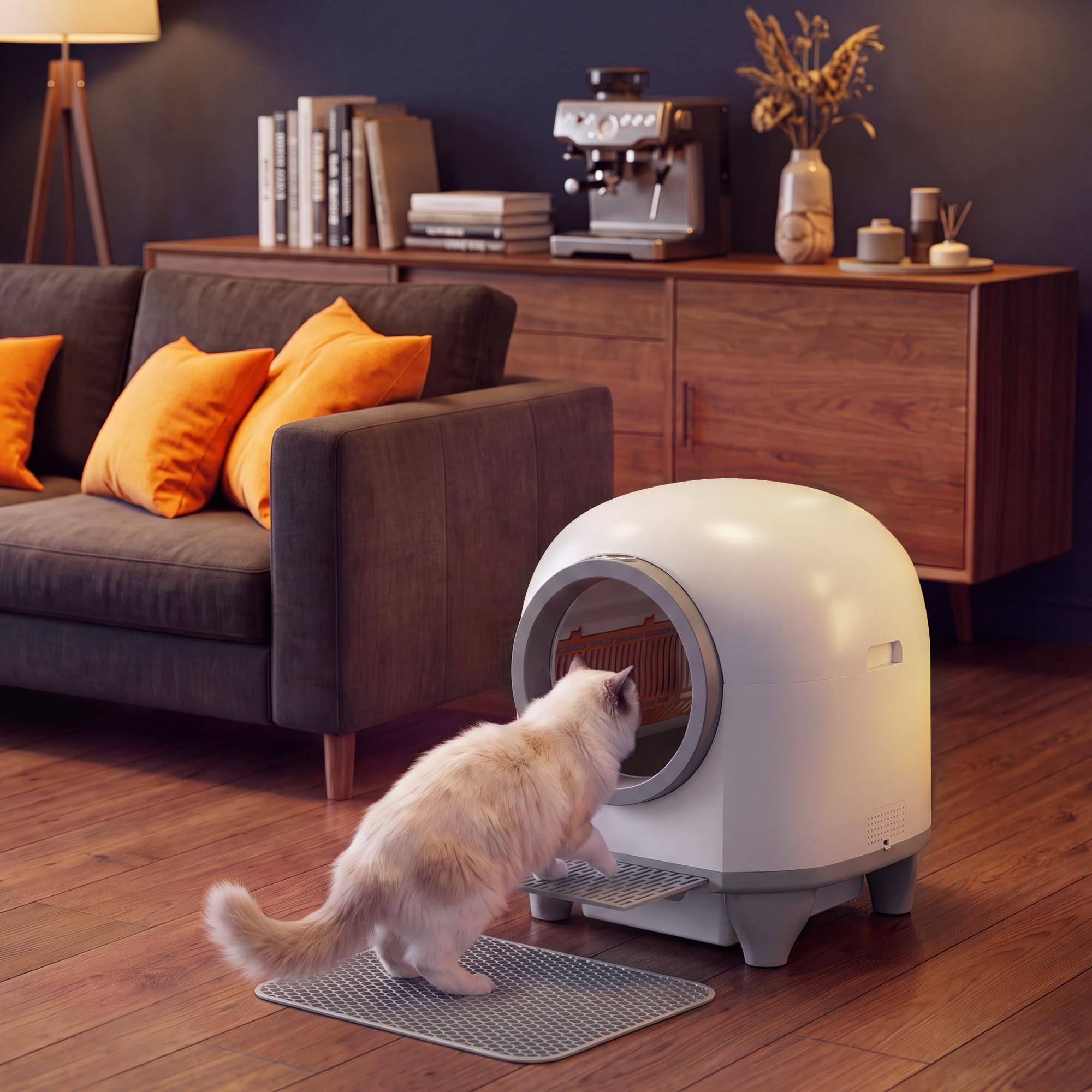 Greesum installé dans un salon moderne montrant intégration discrète au décor