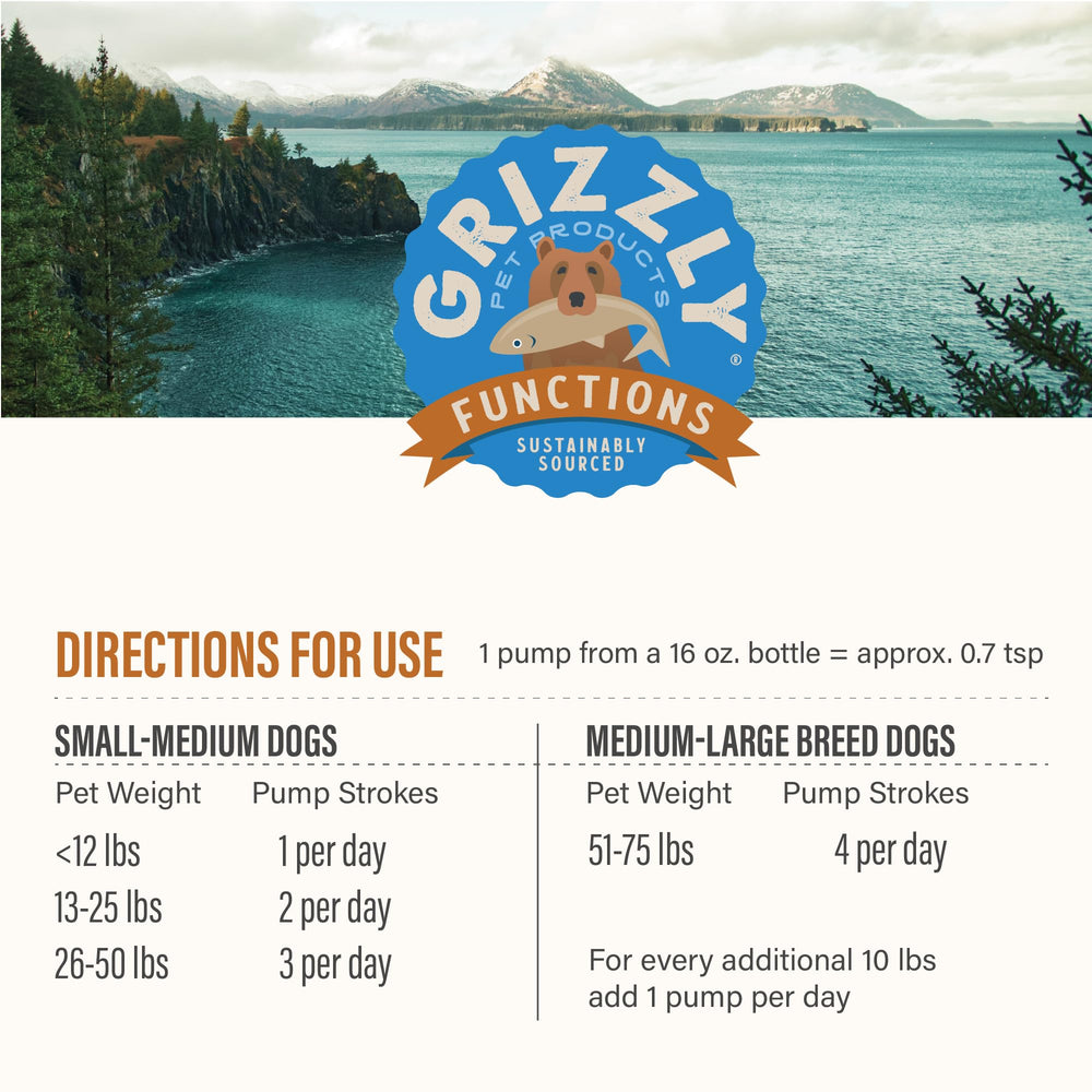 GRIZZLY PET PRODUCTS bouteille avec info recyclage montrant l'engagement durable