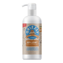 GRIZZLY PET PRODUCTS bouteille frontale montrant le produit et bénéfice mobilité