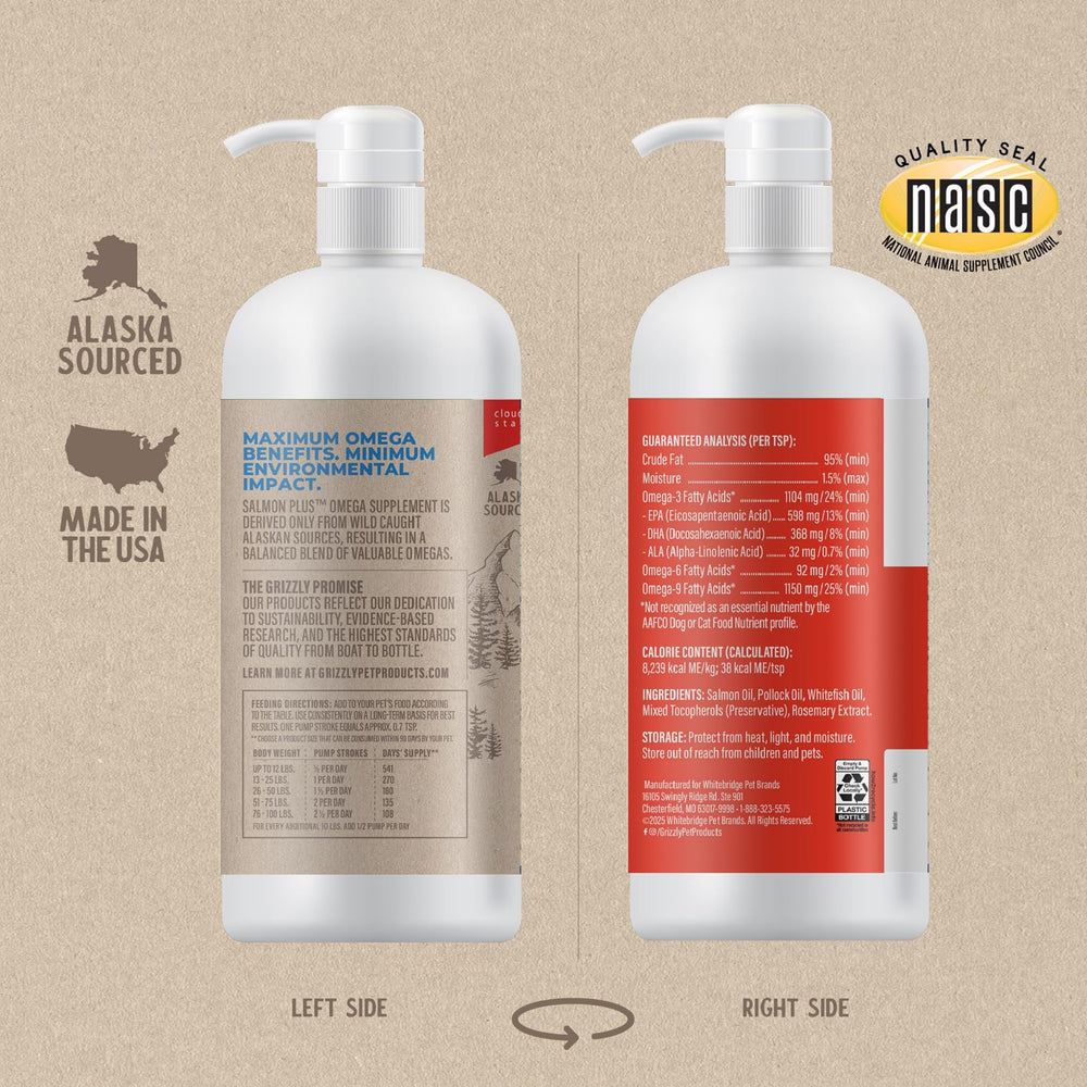 Grizzly Pet Products texture huileuse en goutte montrant pureté et richesse