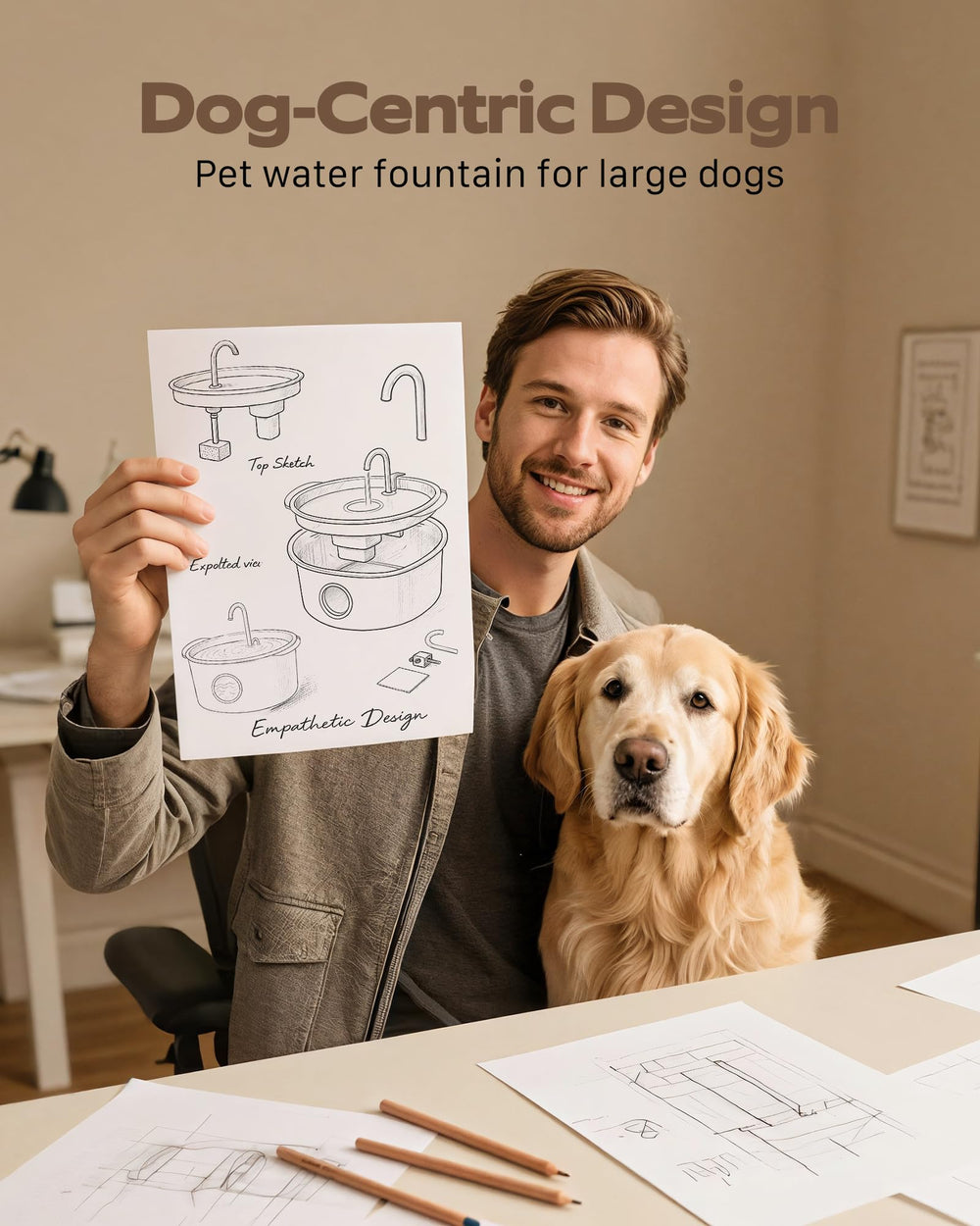 GROOKPET fontaine installée dans cuisine moderne adaptée aux familles