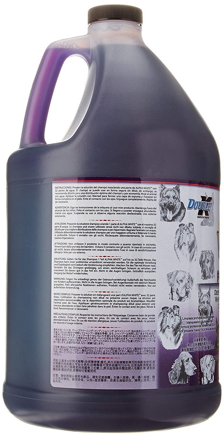 Groomers Edge Alpha White appliqué lors d'un toilettage pour pelage plus brillant
