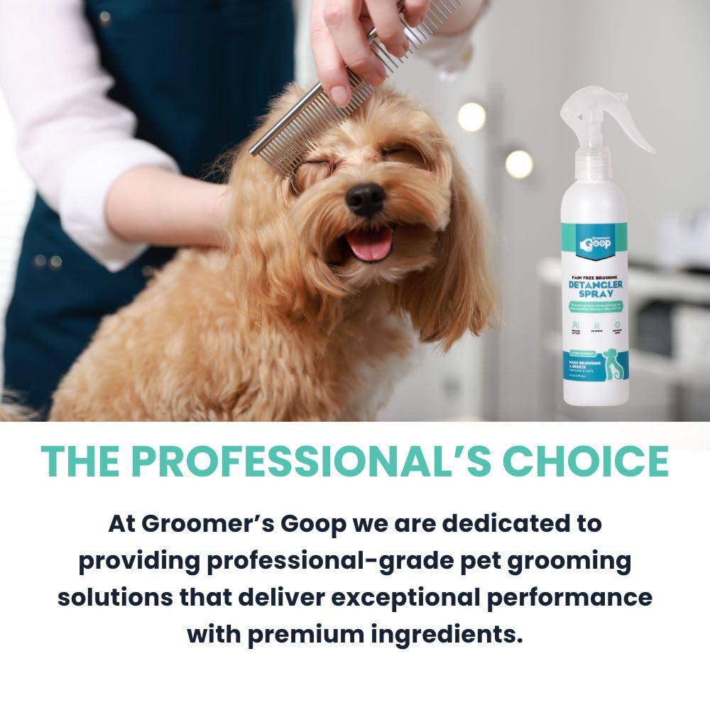 Groomer's GOOP utilisé pendant le brossage pour réduire tiraillements